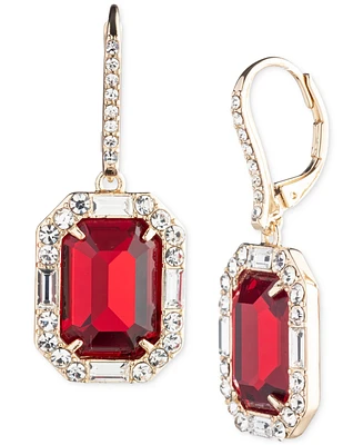 Lauren Ralph Mixed Crystal Rectangle Drop Earrings