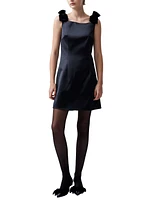 French Connection Women's Carey Velvet-Strap Satin Minidress