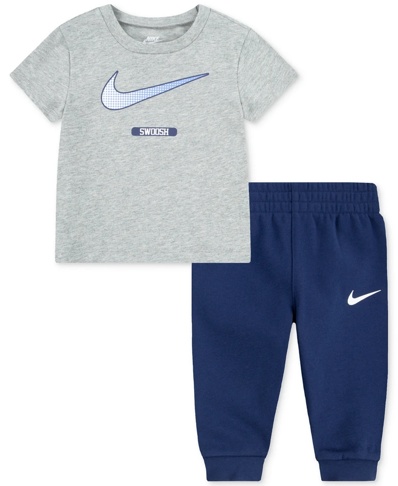 Nike Baby Boys Swoosh T-Shirt & Jogger Pants, 2-Piece Set