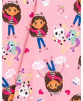 Dreamworks Gabby's Dollhouse Toddler Girls Pandy Paws Cakey Cat MerCat French Terry Skater Dress to