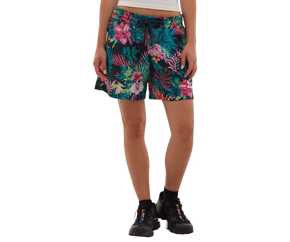 Bench Dna Women's Midmoor French Terry Printed Shorts