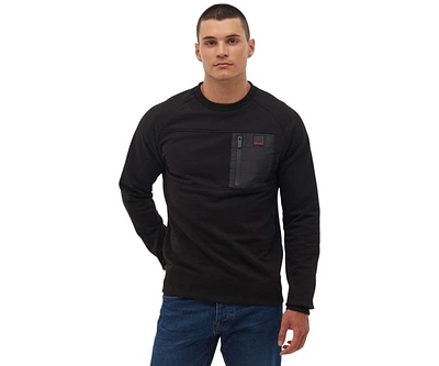 Bench Dna Men's Marton Chest Pocket Crew Neck Sweatshirt