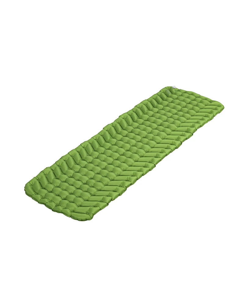 Bestway WanderLite Regular Rectangular Sleeping Air Pad with Storage Bag, Green