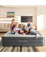 Intex TruAire Luxury Queen Air Mattress Airbed w/ Lumbar Support & Built in Pump