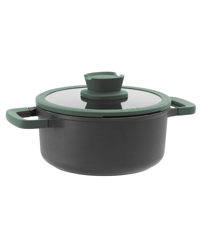 BergHOFF Forest Nonstick Cast Aluminum Stockpot 10", 4.6qt. With Glass Lid