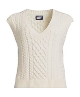 Lands' End Women's Cable Vest Sweater