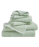 Linery Co Linery Co. Cotton Diamond Textured 6 Piece Bath Towel Set