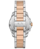 A|X Armani Exchange Men's Quartz Chronograph Two-Tone Stainless Steel Watch 44mm - Two