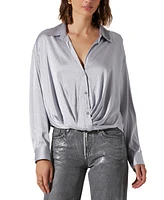 Astr the Label Women's Sebio Embellished Long-Sleeve Top