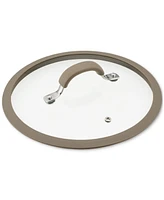 Rachael Ray Cook + Create 10" Silicone-Rimmed Glass Lid, Taupe