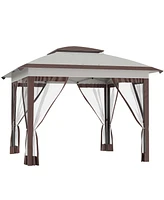 Streamdale Furniture Spacious 12'x12' Pop-Up Gazebo with Adjustable Height and Bug Netting Protection