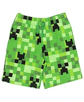 Minecraft Boys Skeleton Enderman Zombie French Terry 3 Pack Shorts to