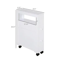 Slickblue Bathroom Side Storage Cabinet with Shelves for Compact Organizing and Extra Storage