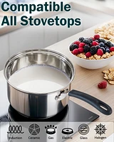 10-Piece Stainless Steel Cookware Sets with Stay-Cool Handles