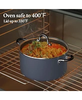 Cook N Home 6-Quart Professional Hard Anodized Nonstick Casserole Dutch Oven Stockpot With Lid