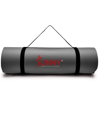 Sunny Health & Fitness Premium 1/2-Inch Extra Thick Exercise Yoga Mat Non