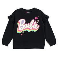 Barbie Girls Fleece Sweatshirt and Jogger Pants Outfit Set Newborn to (0-3 Months
