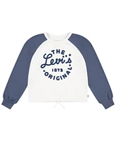 Levi's Big Girls Raglan Cinched Long Sleeve Tee