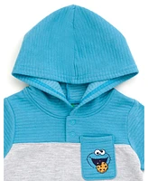 Sesame Street Baby Boys Cookie Monster Pullover Hoodie and French Terry Shorts Newborn to