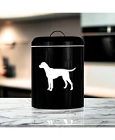 Amici Pet Buster Dog Black & White Metal Canister