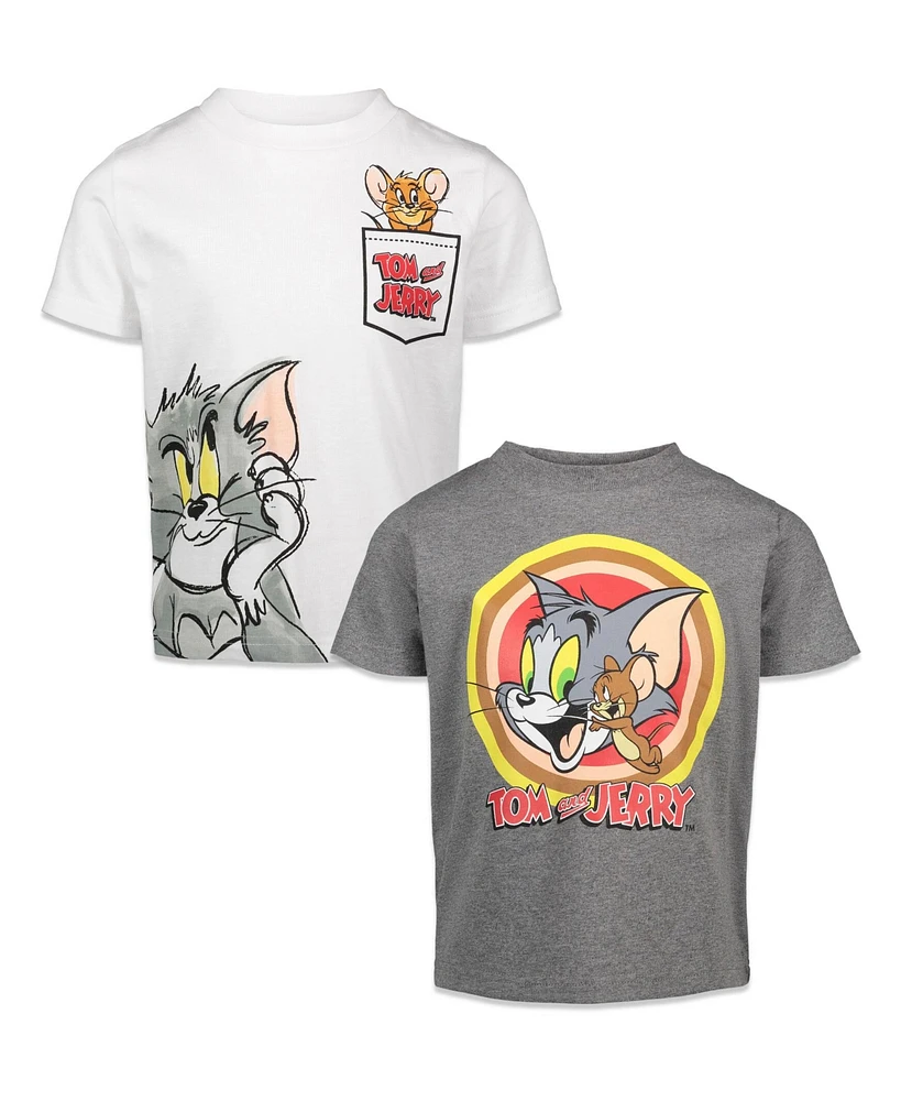 Warner Bros Boys Tom and Jerry 2 Pack T-Shirts