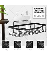 Clara Clark Premium Adhesive Shower Caddy & Bathroom Organizer - Grey