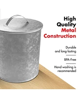 Amici Home Newport Galvanized Metal Canister - X-Large