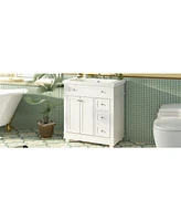 Slickblue 30-Inch Bathroom Vanity Cabinet with Sink Combo Set