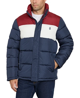 Izod Men's Colorblock Puffer Jacket