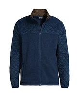 Lands' End Men's Sweater Fleece Full Zip Jacket