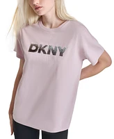 Dkny Sport Women's Ombre Sequin Logo T-Shirt