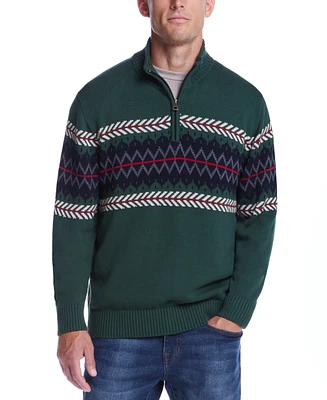 Weatherproof Vintage Men's Nordic Quarter-Zip Sweater