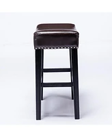 Slickblue Backless 26" Counter Height Bar Stools for Kitchen Island or Home Dining Counter