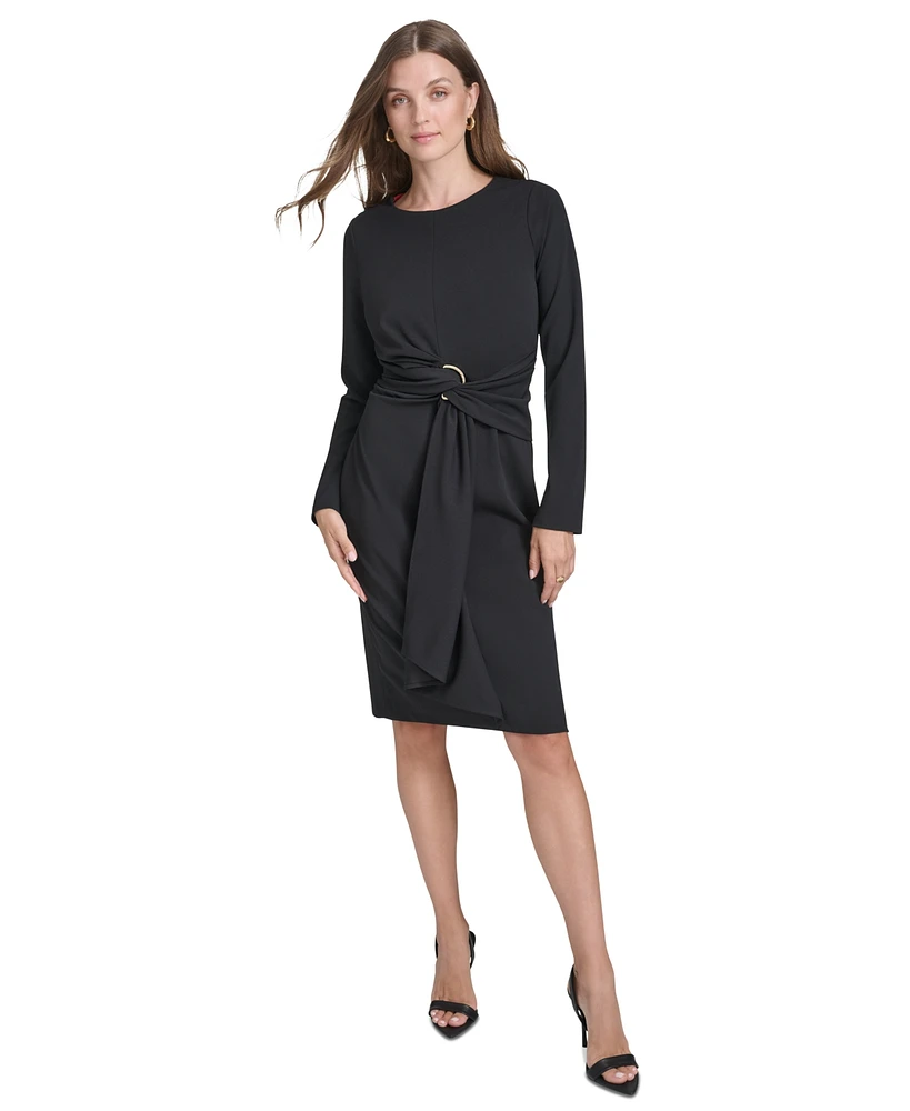 Halston Women's Belted Sheath Dress