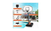 Slickblue Portable Poolside Basketball Hoop for Easy Setup