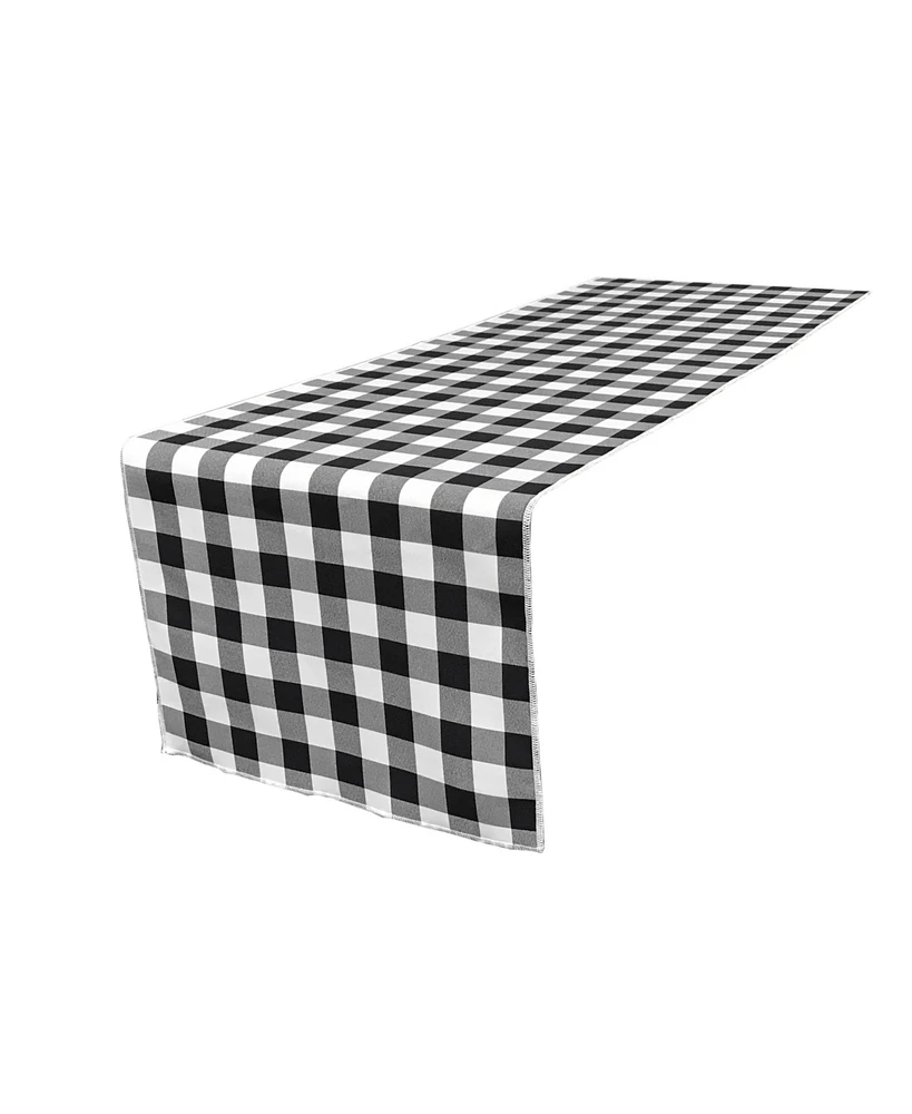 Slickblue 14 x 108-Inch Polyester Gingham Checkered Table Runner