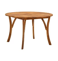 vidaXL Patio Table 47.2" Solid Acacia Wood