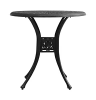 vidaXL Patio Table 30.7"x30.7"x28.3" Cast Aluminum