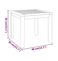 vidaXL Coffee Table 15.7"x15.7"x14.2" Solid Wood Acacia