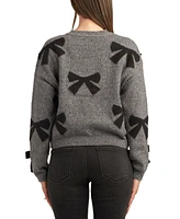 Bcx Juniors' Bow-Applique Cropped Sweater