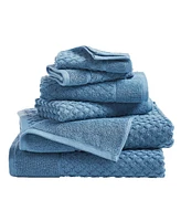 Linery & Co Co. Cotton Diamond Textured -Piece Bath Towel Set