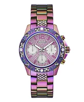 Guess Women's Multi-Function Iridescent Stainless-Steel Watch 40mm