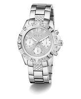 Guess Women's Multi- Function Silver Tone Stainless Steel Watch 40mm