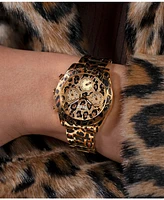 Guess Women's Multi- Function Leopard Steel Watch 38mm