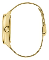 Guess Men's Analog Gold Tone Mesh Watch 43mm