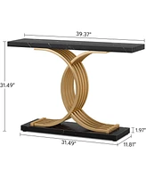 Tribesigns Gold Entryway Table, Modern 39