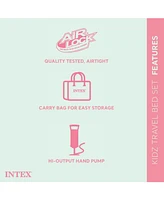 Intex Kids Travel Air Mattress Inflatable Bed with Raised Sides and Hand Pump