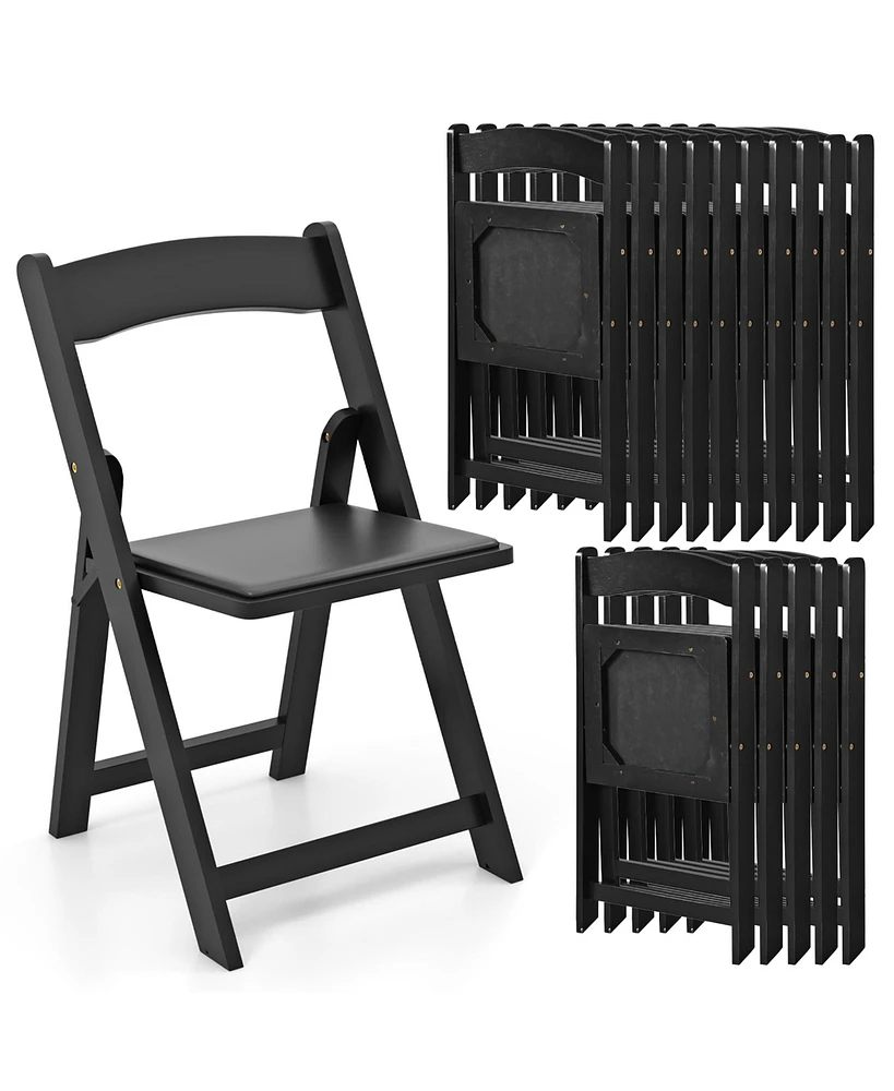 Gymax Set of Dining Chairs w/ Rubber Wood Legs & Padded Seat for Home Office Events