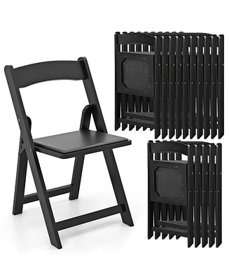Gymax Set of Dining Chairs w/ Rubber Wood Legs & Padded Seat for Home Office Events