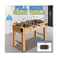 SereneLife 48" Competition Foosball Table for Home and Game Room with 2 Balls and 2 Cup Holders